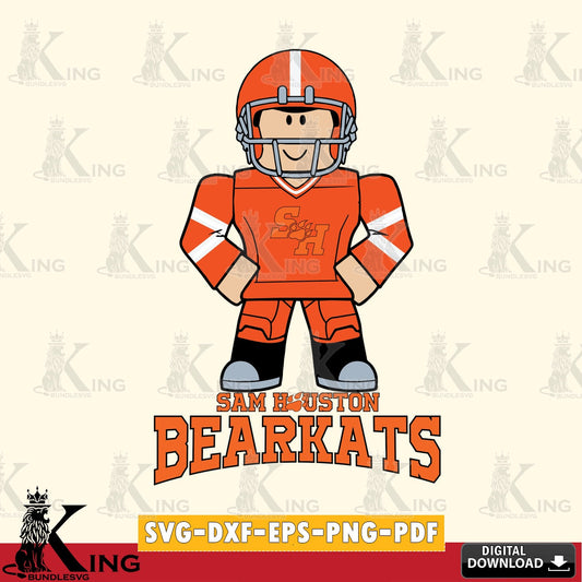 Sam Houston Bearkats Roblox Cool Football SVG file , NCAA Cricut,  File cut , Digital Download , PDF File