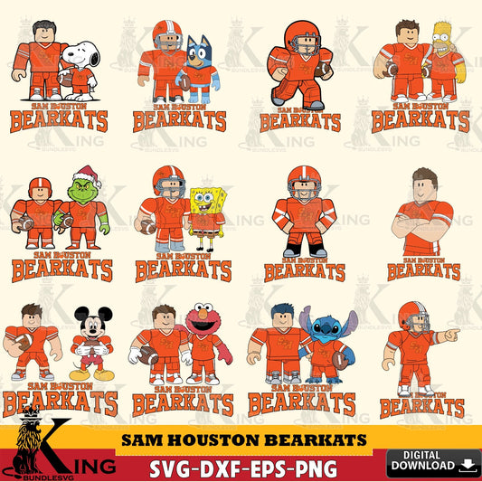 Sam Houston Bearkats Roblox With Friends football NCAA Bundle SVG file , NCAA Cricut,  File cut , Digital Download , PDF File