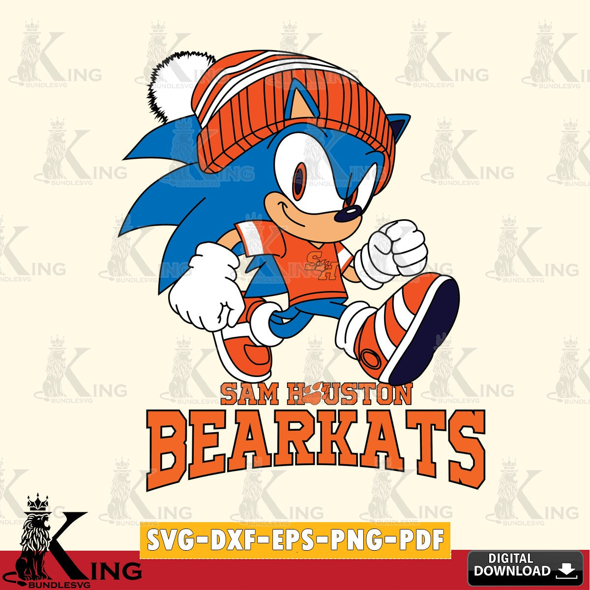 Sam Houston Bearkats Sonic Football SVG file, Vector , Digital Download , PDF File , Instant Download