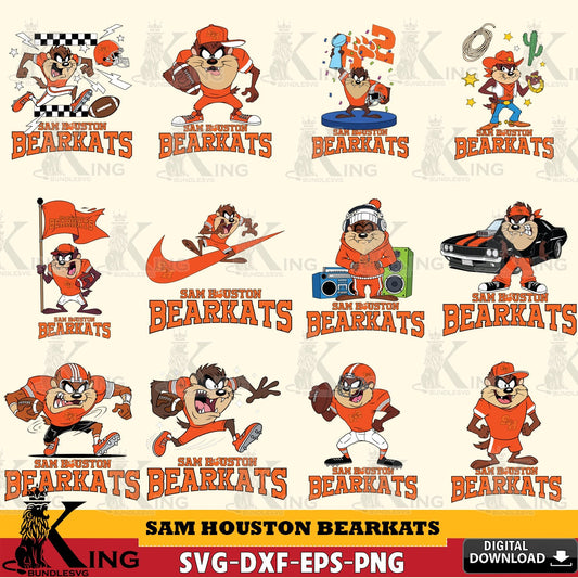 Sam Houston Bearkats Taz Football NCAA Bundle SVG file, Cut file  , Digital Download , Instant Download, Taz svg, NCAA svg