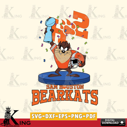 Sam Houston Bearkats Taz Trophy Podium SVG file, Cut file  , Digital Download , Instant Download, Taz svg, NCAA svg