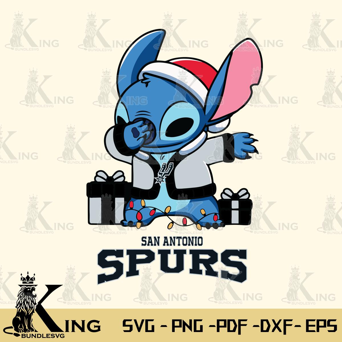 San Antonio Spurs Stitch Merry Christmas Svg Eps Dxf Png File, Digital Download