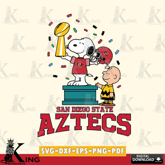 San Diego State Aztecs Peanuts Winner SVG, Cricut, Cut file  , Digital Download , Instant Download, Peanuts svg, NCAA svg, Football svg, Sport svg