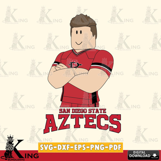 San Diego State Aztecs Roblox Football SVG file , NCAA Cricut,  File cut , Digital Download , PDF File