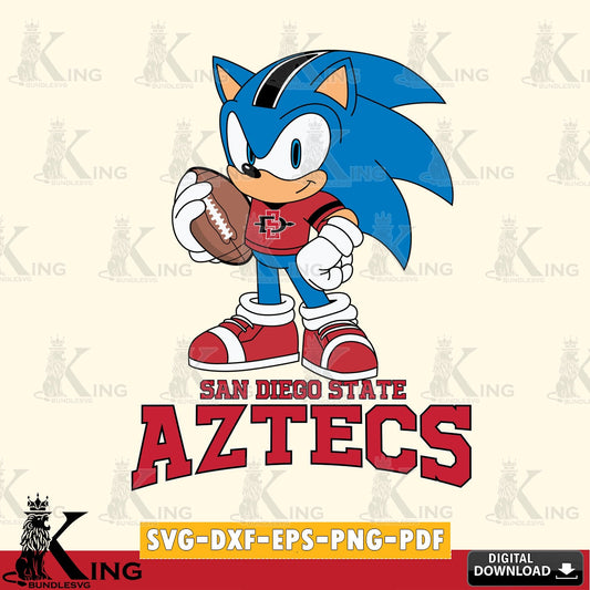San Diego State Aztecs Sonic Game Day Ready SVG file, Vector , Digital Download , PDF File , Instant Download