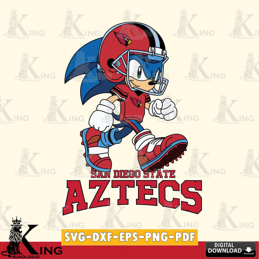 San Diego State Aztecs Sonic Ready Football SVG file, Vector , Digital Download , PDF File , Instant Download