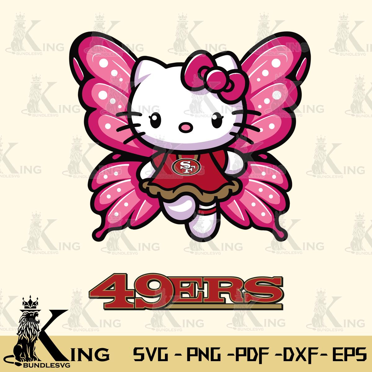 San Francisco 49ers Hello Kitty Dreamscape Svg Eps Dxf Png File, Digital Download