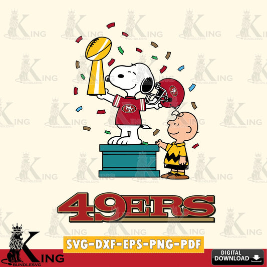 San Francisco 49ers Peanuts Winner Cricut file , Cut file  , Digital Download , PDF File , Instant Download
