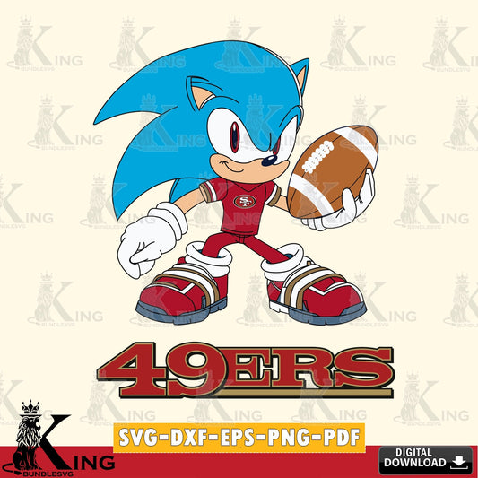 Stylish representation of San Francisco 49ers Sonic Rugby, vector illustration for POD merchandise and apparel