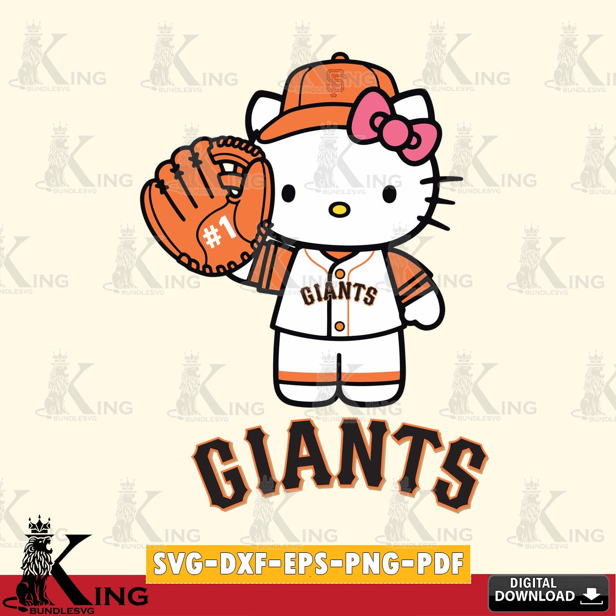 Huge collection of San Francisco Giants Hello Kitty Baseball #1, digital download for Cricut Maker and paper crafts