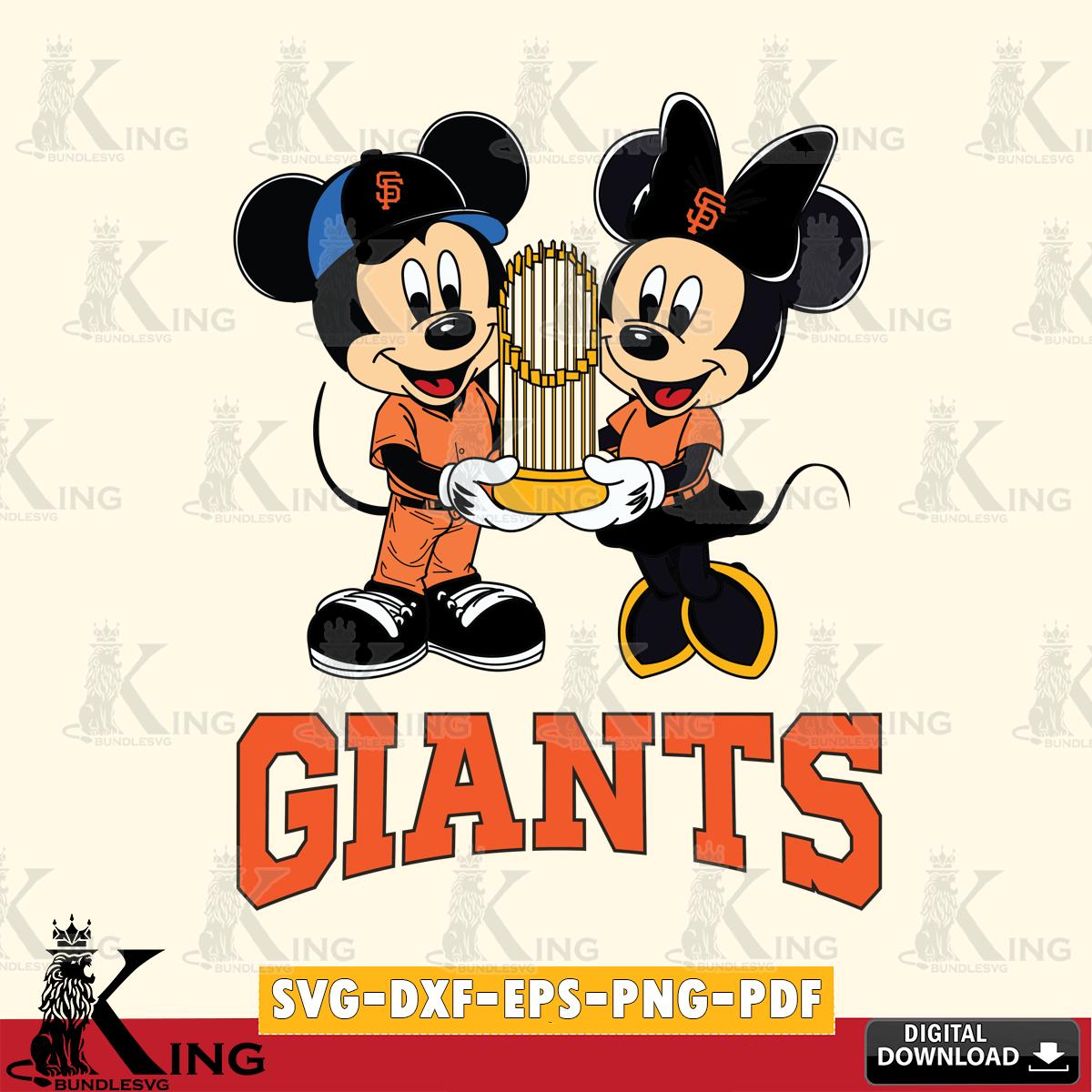 San Francisco Giants Mickey Minnie Mouse Champions SVG File, MLB for Cricut, Silhouette, Digital Download , file cut