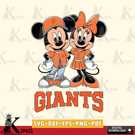 San Francisco Giants Mickey Minnie Mouse smile SVG File, MLB for Cricut, Silhouette, Digital Download , file cut