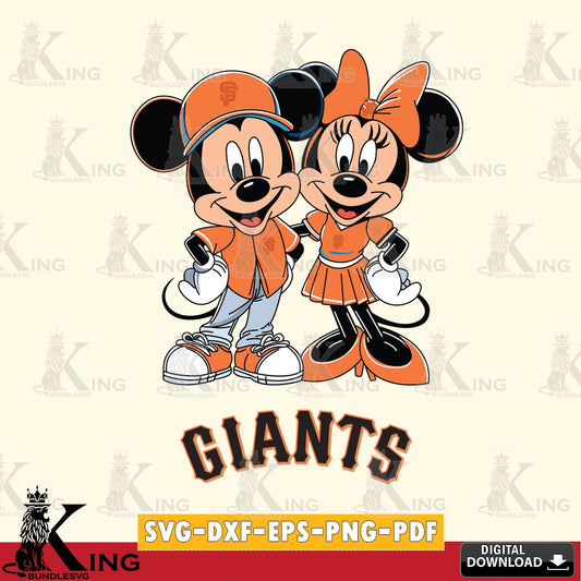 San Francisco Giants Mickey Minnie Mouse smile SVG file , For Cricut,  File cut , Digital Download , PDF File, Cut Files