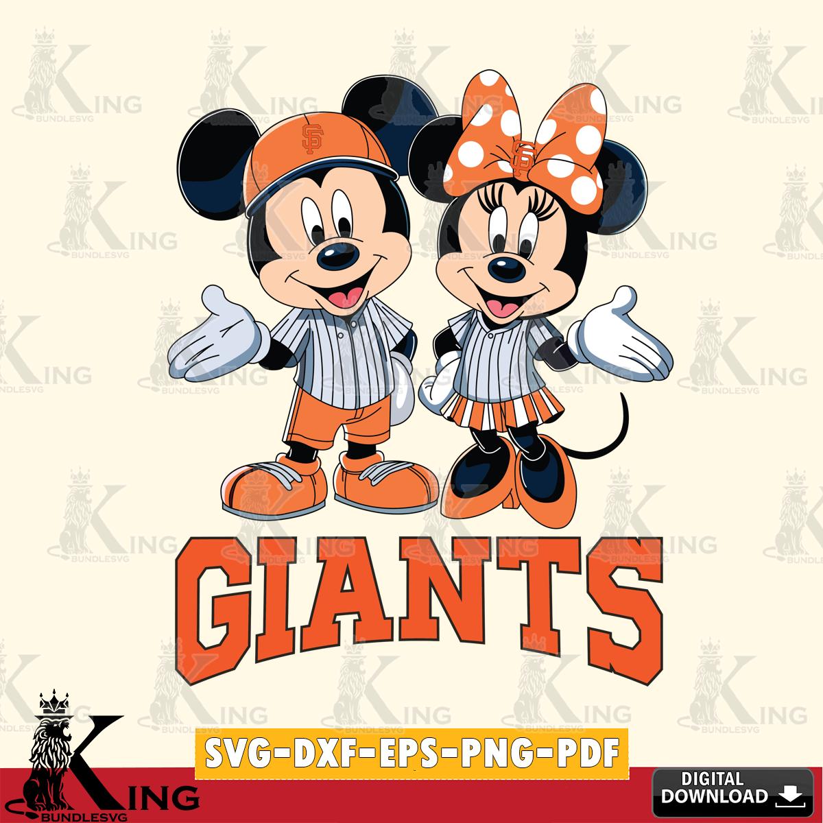 San Francisco Giants Mickey Minnie couple SVG File, MLB for Cricut, Silhouette, Digital Download , file cut