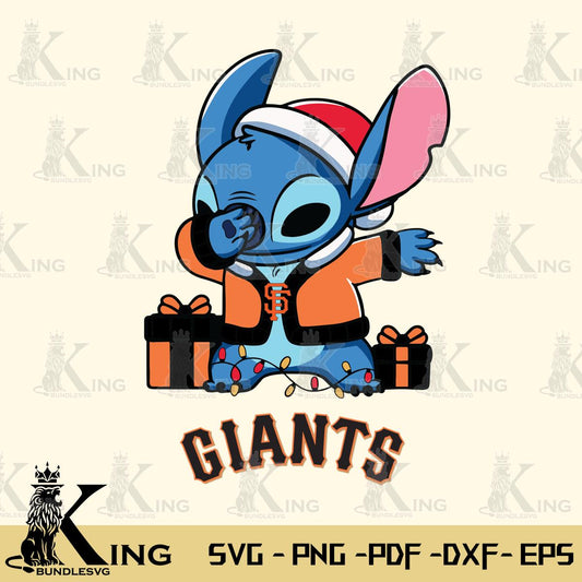 San Francisco Giants Stitch Merry Christmas Svg Eps Dxf Png File, Digital Download