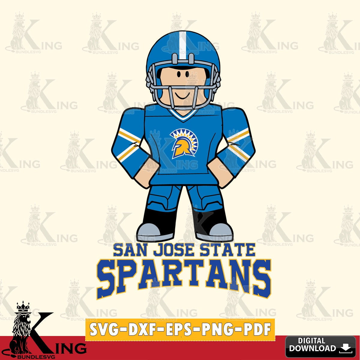 San José State Spartans Roblox Cool Football SVG file , NCAA Cricut,  File cut , Digital Download , PDF File