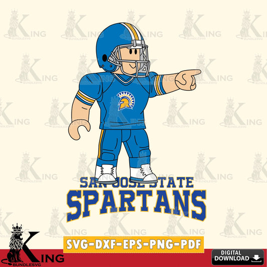 San José State Spartans Roblox Player Football SVG file , NCAA Cricut,  File cut , Digital Download , PDF File