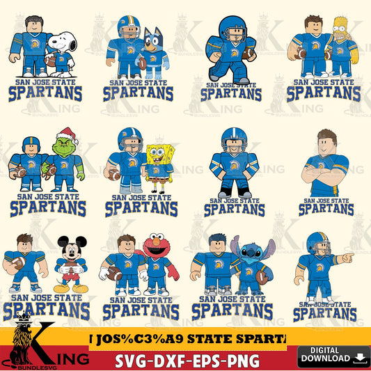 San José State Spartans Roblox With Friends football NCAA Bundle SVG file , NCAA Cricut,  File cut , Digital Download , PDF File