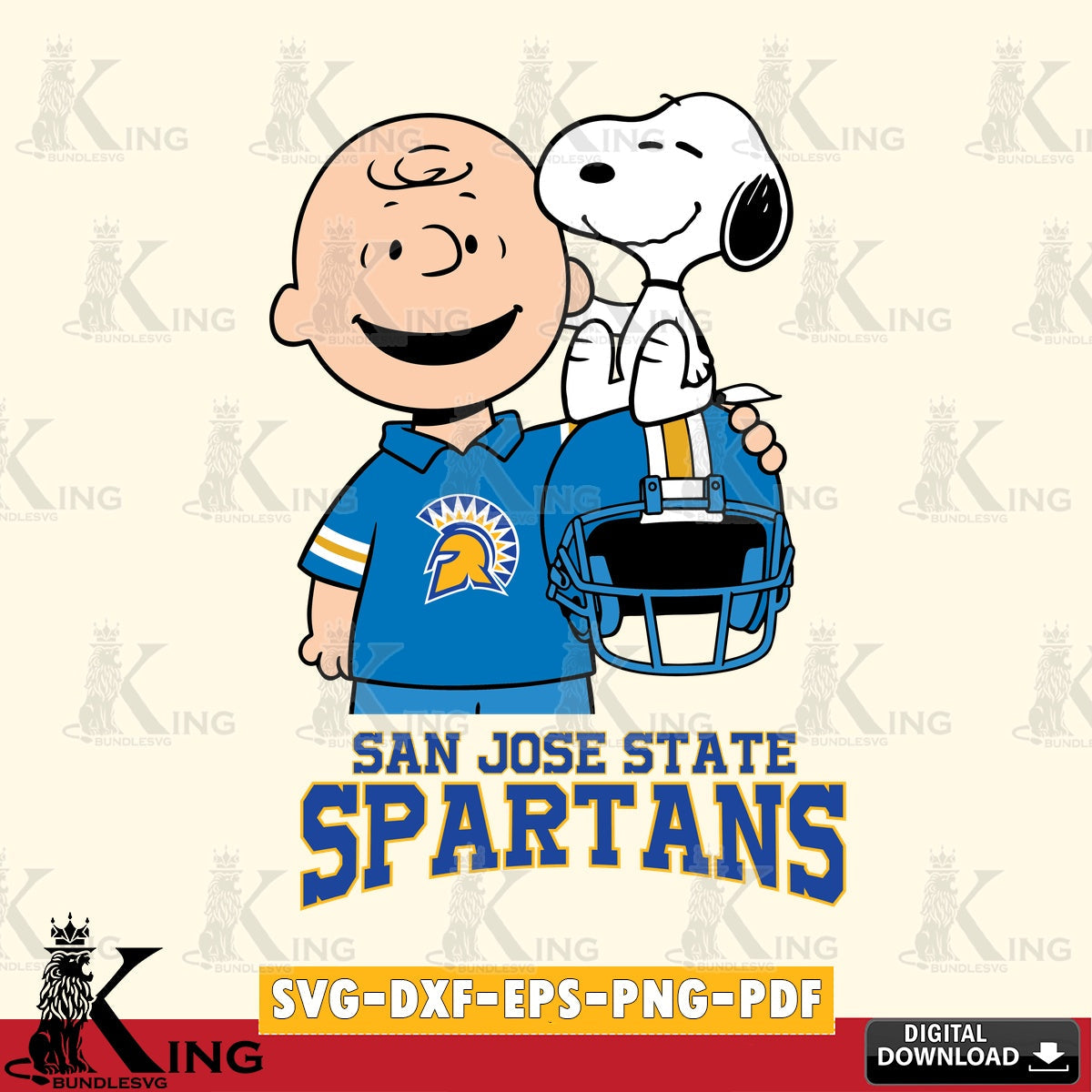 San José State Spartans Snoopy On Helmet SVG, Cricut, Cut file  , Digital Download , Instant Download, Peanuts svg, NCAA svg, Football svg, Sport svg
