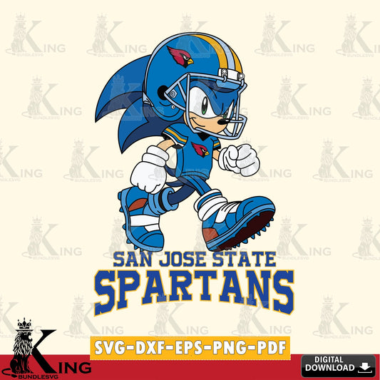 San José State Spartans Sonic Ready Football SVG file, Vector , Digital Download , PDF File , Instant Download