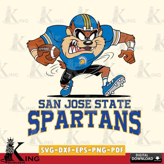 San José State Spartans Taz Football Helmet SVG file, Cut file  , Digital Download , Instant Download, Taz svg, NCAA svg