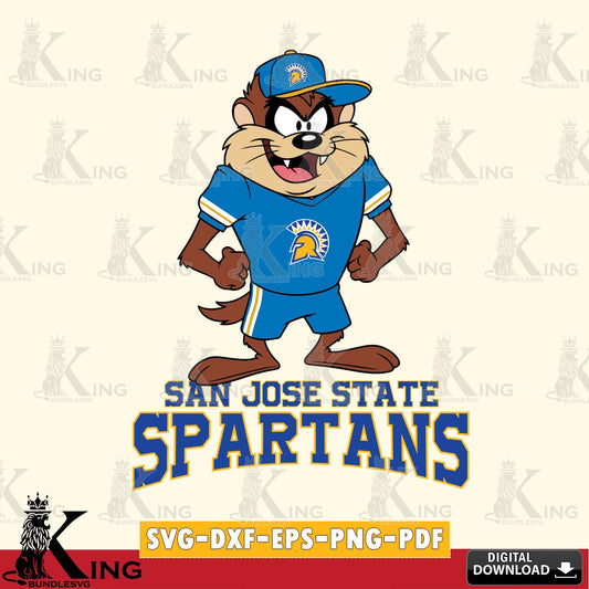 San José State Spartans Taz Standing Pose SVG file, Cut file  , Digital Download , Instant Download, Taz svg, NCAA svg