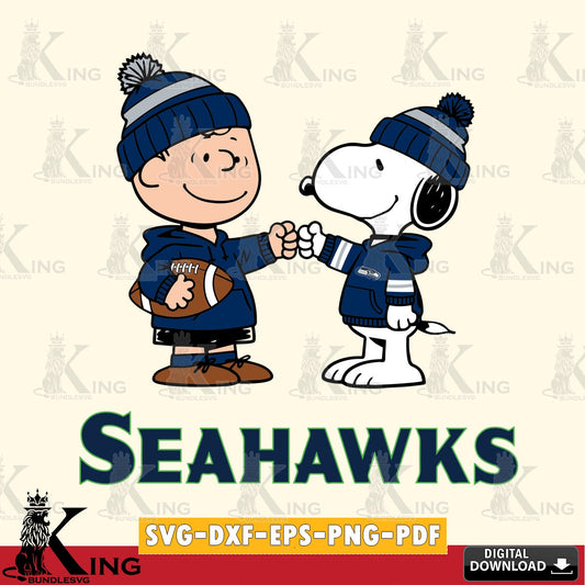 Seattle Seahawks CharlieBrown Football Fist Bump Cricut file , Cut file  , Digital Download , PDF File , Instant Download