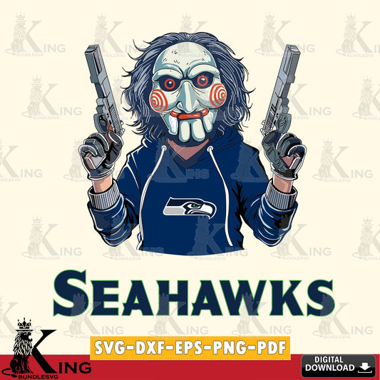 Printable art of Seattle Seahawks Jigsaw Billy Football for Cricut, NFL cut, SVG PNG files perfect for Cricut and Silhouette