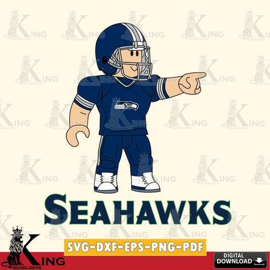 Seattle Seahawks Roblox Player Football SVG file , Cricut, NFL  File cut , Digital Download , PDF File
