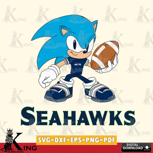 Stylish representation of Seattle Seahawks Sonic Rugby, versatile clip art for stickers, decals, and mugs