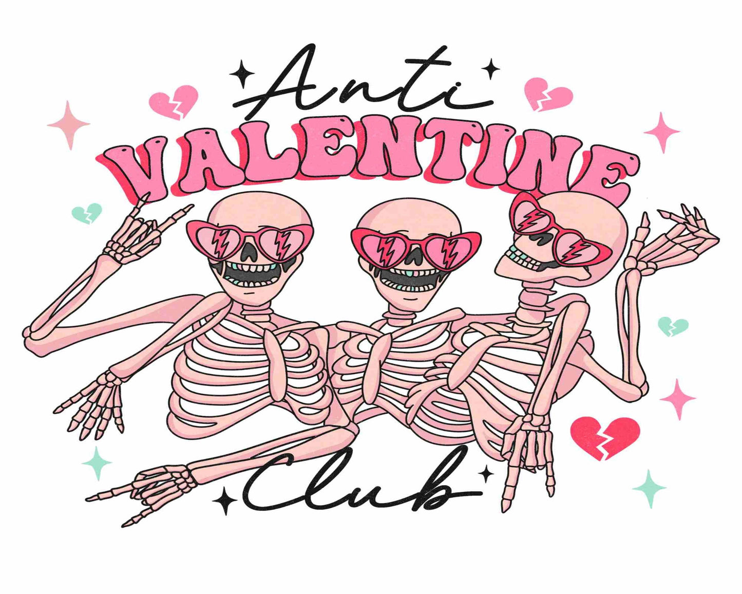 Skeleton Valentine png bundle,  Valentine Club bundle PNG ,Valentine's Day , Digital download , Instant Download