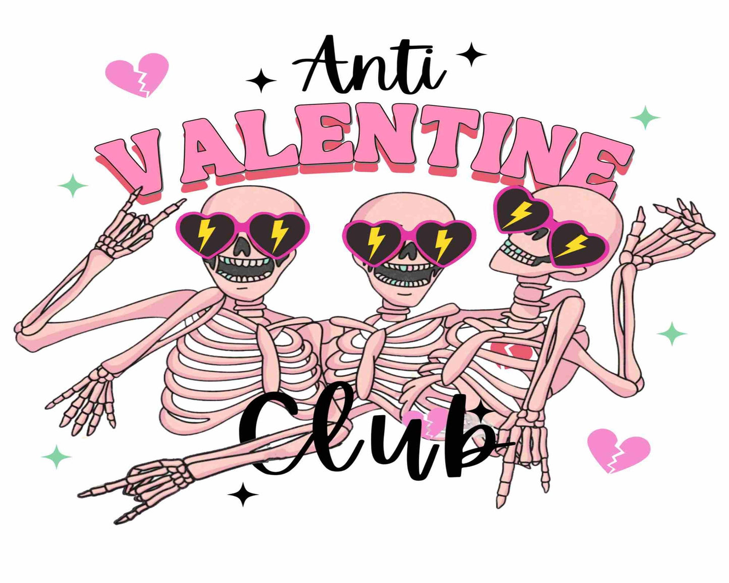 Skeleton Valentine png bundle,  Valentine Club bundle PNG ,Valentine's Day , Digital download , Instant Download