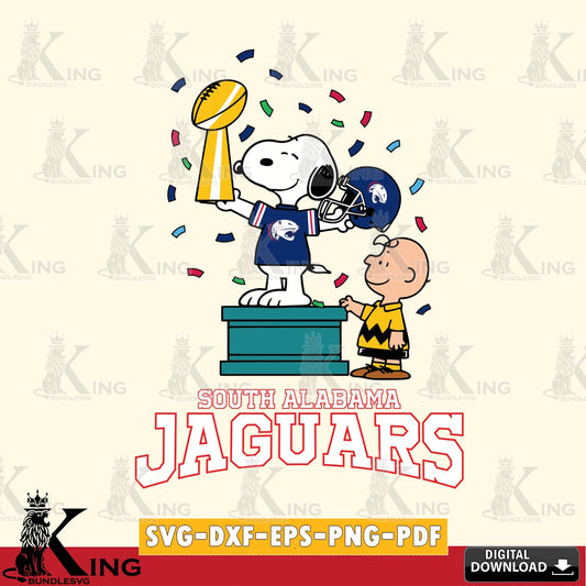 South Alabama Jaguars Peanuts Winner SVG, Cricut, Cut file  , Digital Download , Instant Download, Peanuts svg, NCAA svg, Football svg, Sport svg