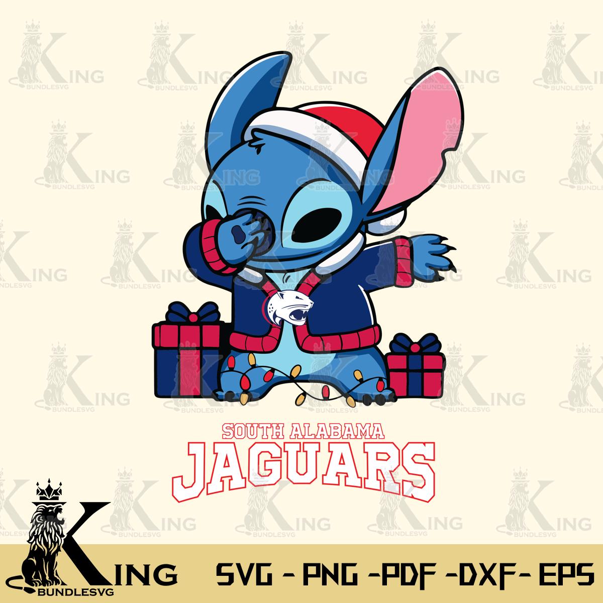 South Alabama Jaguars Stitch Merry Christmas Svg Eps Dxf Png File, Digital Download