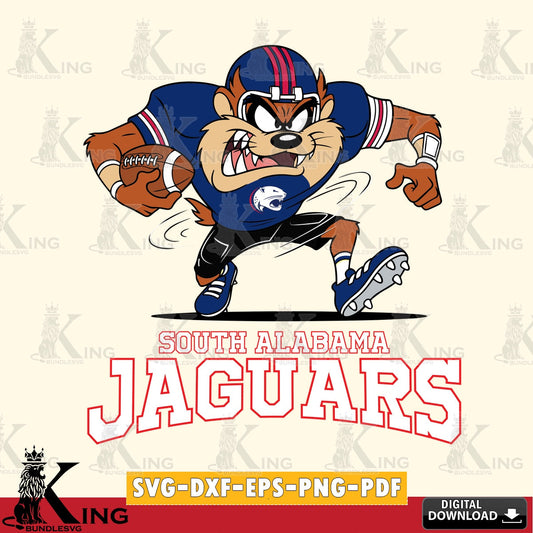 South Alabama Jaguars Taz Football Helmet SVG file, Cut file  , Digital Download , Instant Download, Taz svg, NCAA svg