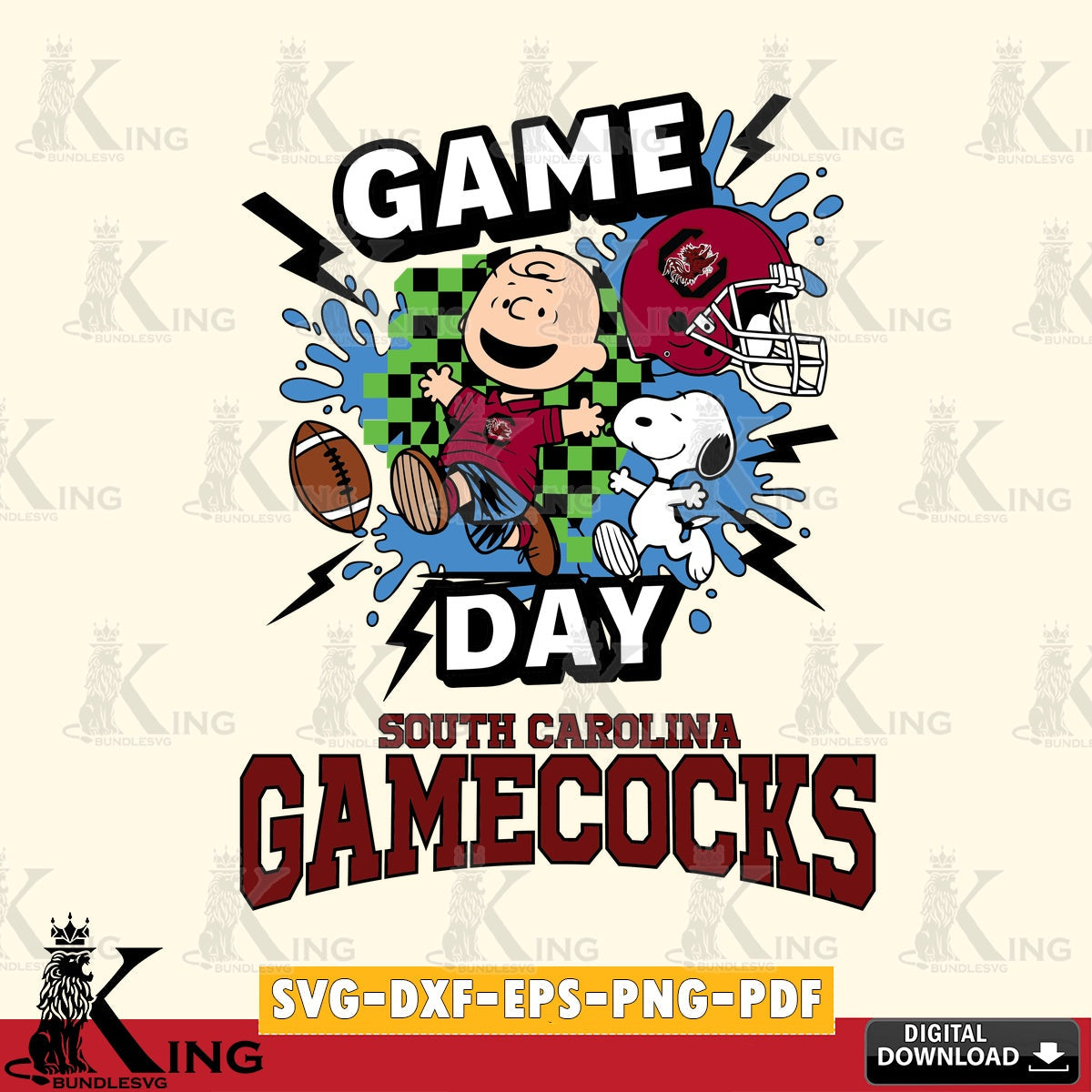 South Carolina Gamecocks Game Day Peanuts SVG, Cricut, Cut file  , Digital Download , Instant Download, Peanuts svg, NCAA svg, Football svg, Sport svg