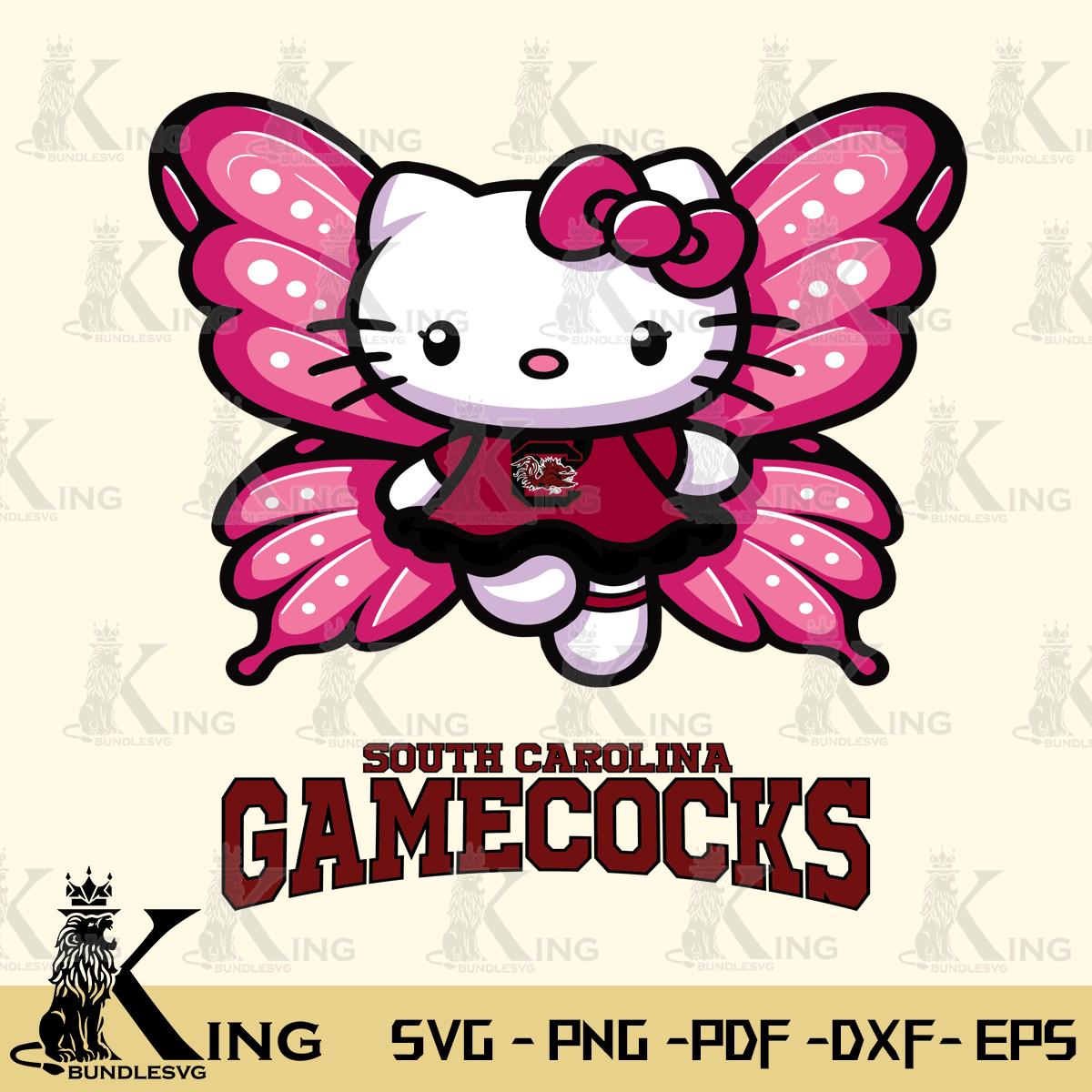 South Carolina Gamecocks Hello Kitty Dreamscape Svg Eps Dxf Png File, Digital Download