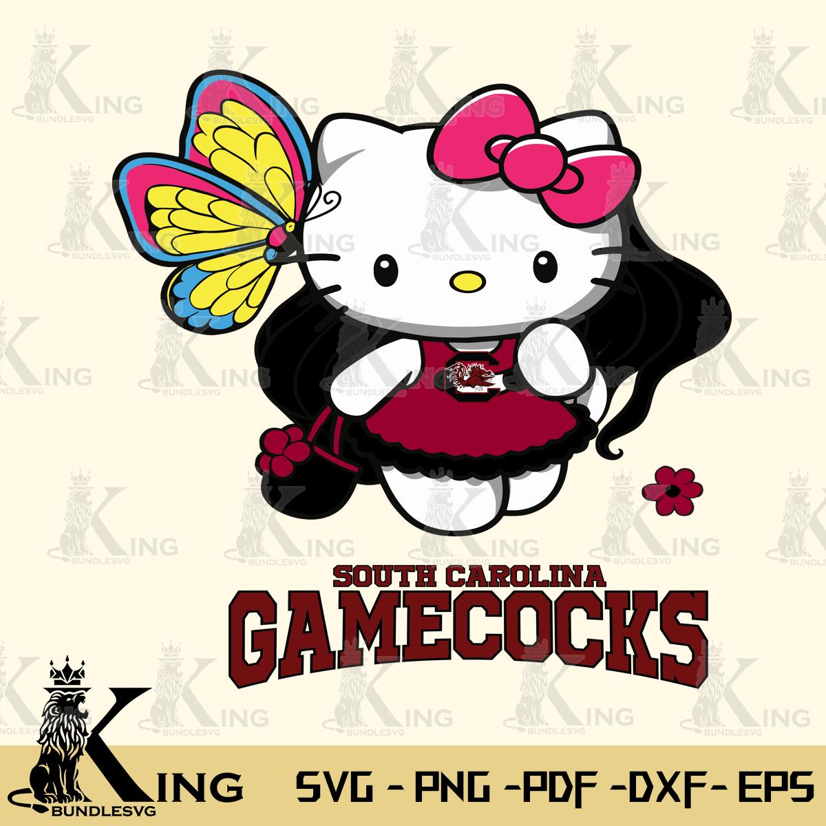 South Carolina Gamecocks Kitty Cartoon Svg Eps Dxf Png File, Digital Download