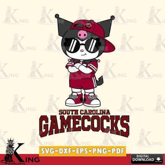 South Carolina Gamecocks Kuromi Football Jersey SVG file, Cricut, Cut file  , Digital Download , Instant Download, Sanrio svg, Clipart