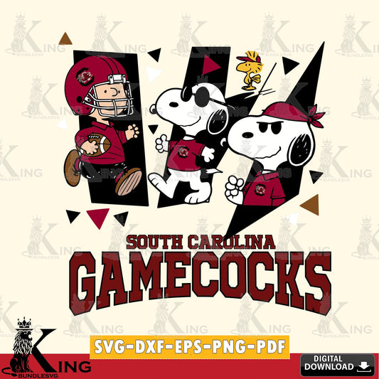 South Carolina Gamecocks Peanuts Joe Cool SVG, Cricut, Cut file  , Digital Download , Instant Download, Peanuts svg, NCAA svg, Football svg, Sport svg