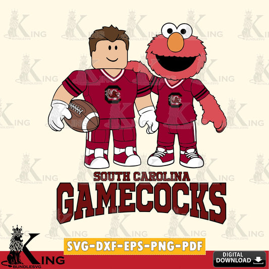 South Carolina Gamecocks Roblox & Elmo Football SVG file , NCAA Cricut,  File cut , Digital Download , PDF File