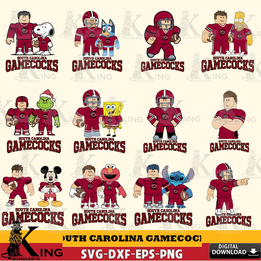 South Carolina Gamecocks Roblox With Friends football NCAA Bundle SVG file , NCAA Cricut,  File cut , Digital Download , PDF File