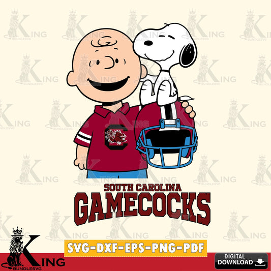 South Carolina Gamecocks Snoopy On Helmet SVG, Cricut, Cut file  , Digital Download , Instant Download, Peanuts svg, NCAA svg, Football svg, Sport svg