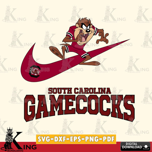 South Carolina Gamecocks Taz Football Nike SVG file, Cut file  , Digital Download , Instant Download, Taz svg, NCAA svg