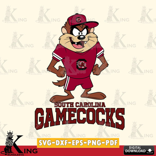 South Carolina Gamecocks Taz Standing Pose SVG file, Cut file  , Digital Download , Instant Download, Taz svg, NCAA svg