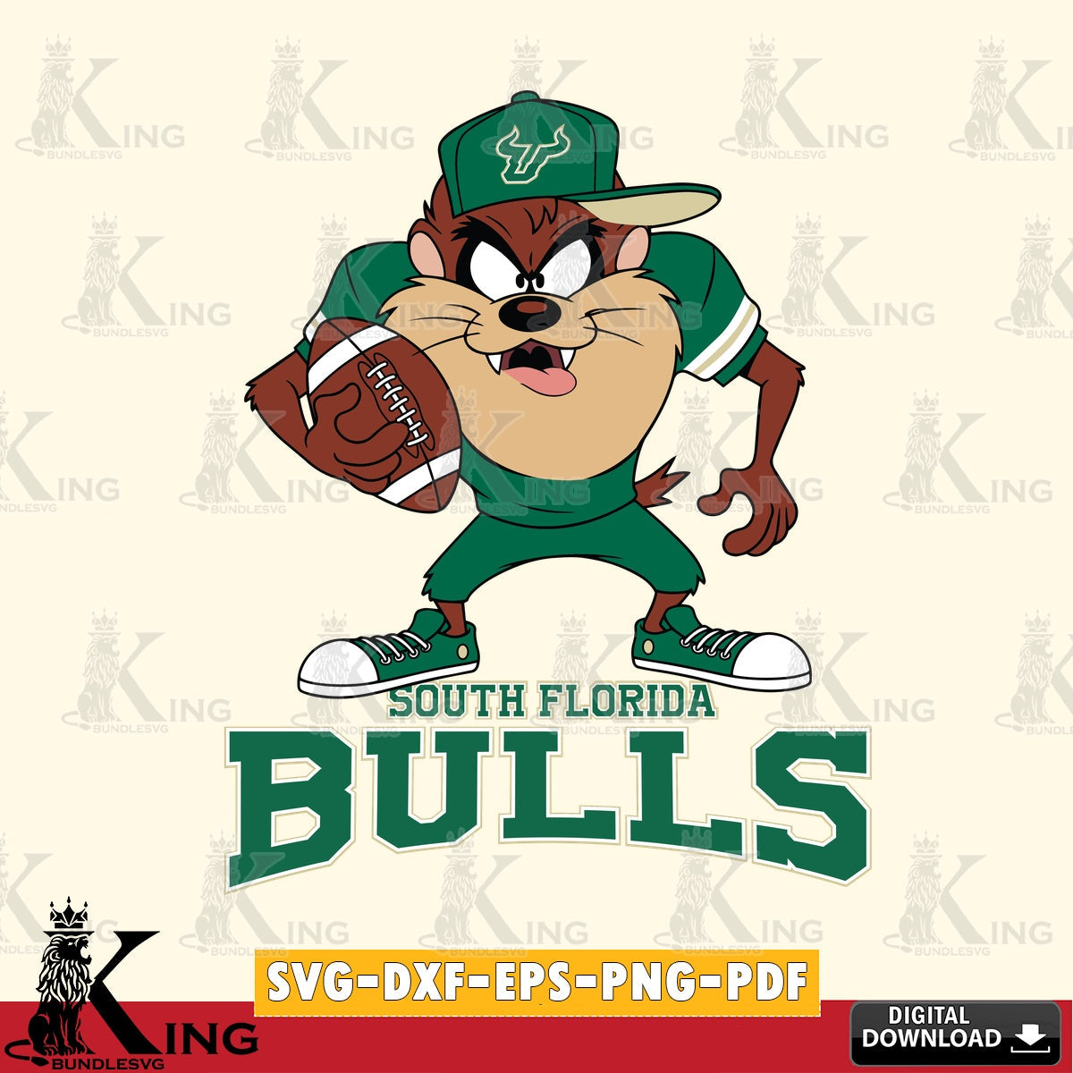 South Florida Bulls Đồng phục bóng đá Taz SVG file, Cut file  , Digital Download , Instant Download, Taz svg, NCAA svg