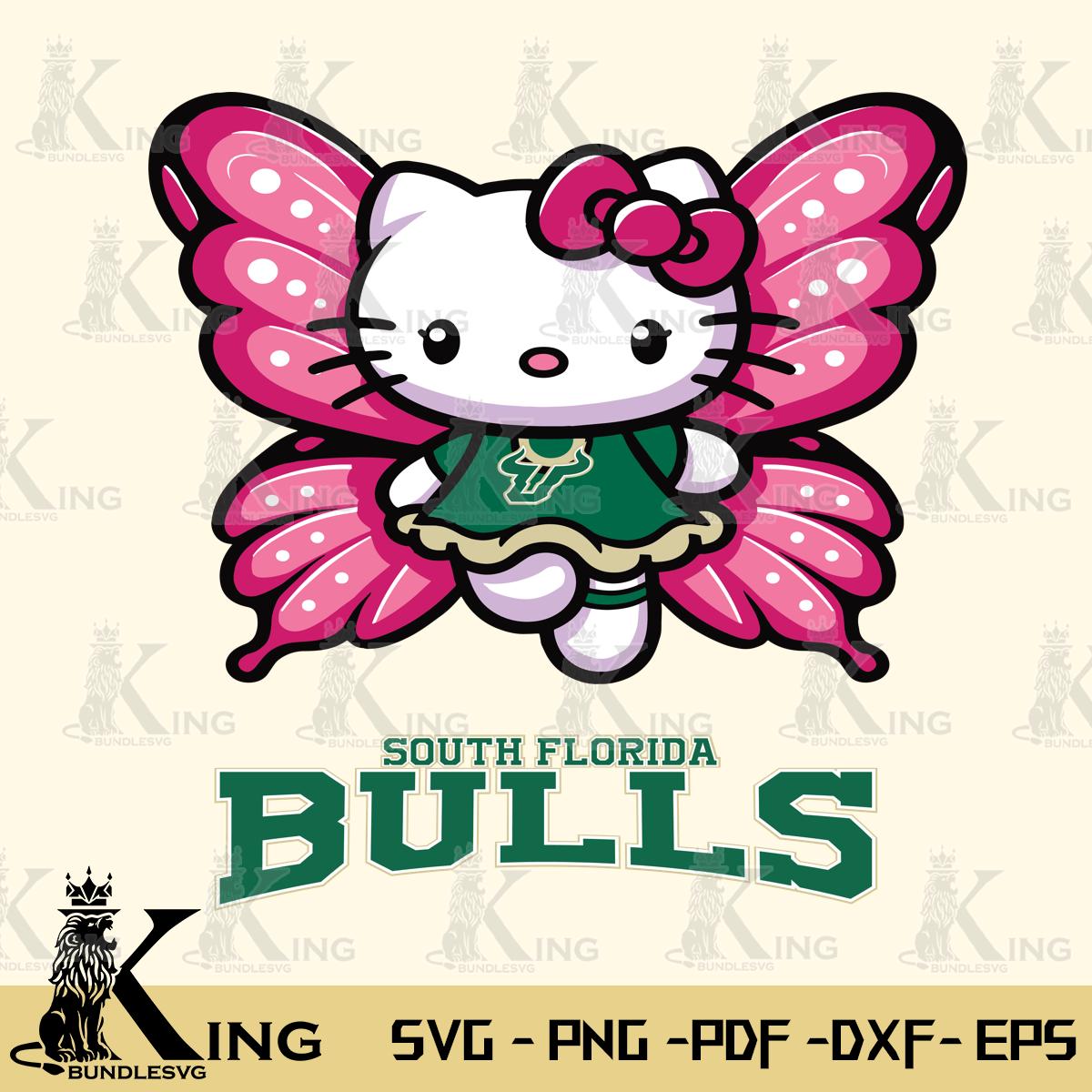 South Florida Bulls Hello Kitty Dreamscape Svg Eps Dxf Png File, Digital Download