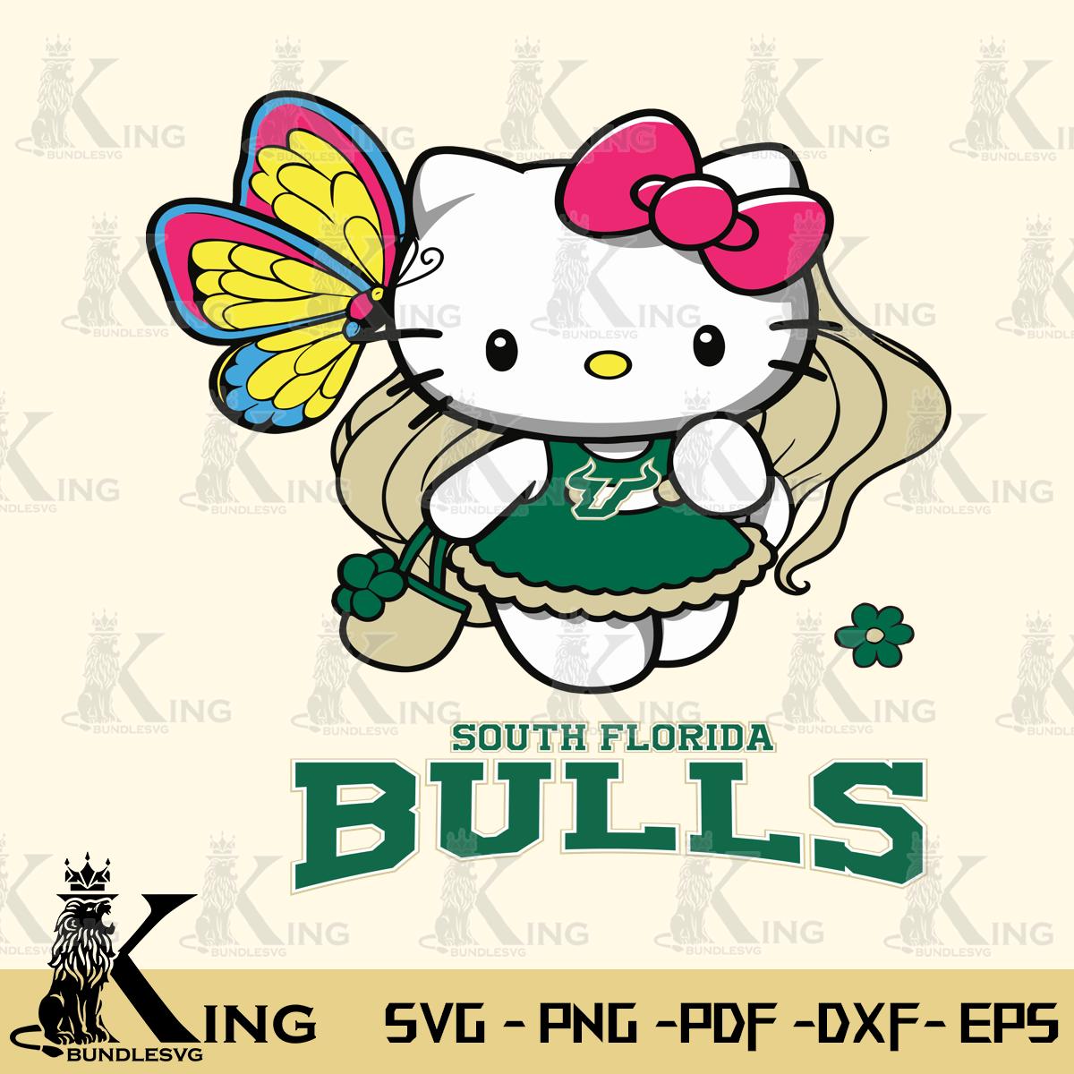 South Florida Bulls Kitty Cartoon Svg Eps Dxf Png File, Digital Download