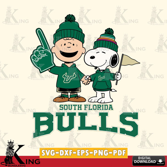 South Florida Bulls Peanuts Fan Gear SVG, Cricut, Cut file  , Digital Download , Instant Download, Peanuts svg, NCAA svg, Football svg, Sport svg