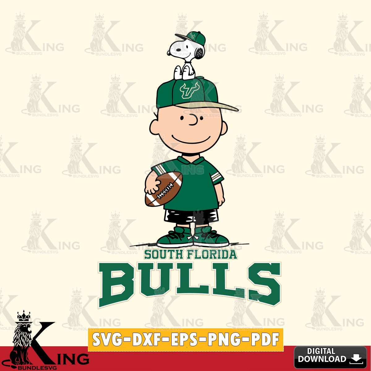 South Florida Bulls Peanuts Football Rugby SVG, Cricut, Cut file  , Digital Download , Instant Download, Peanuts svg, NCAA svg, Football svg, Sport svg